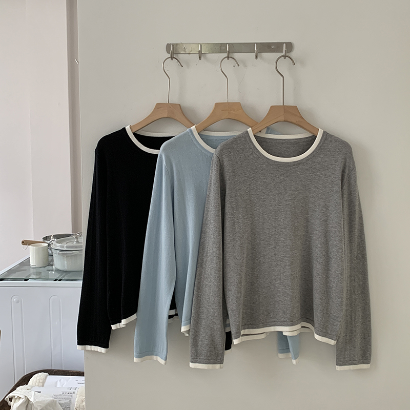 Quality Summer Clothing - 100% Cotton Women O-neck Color Blocking