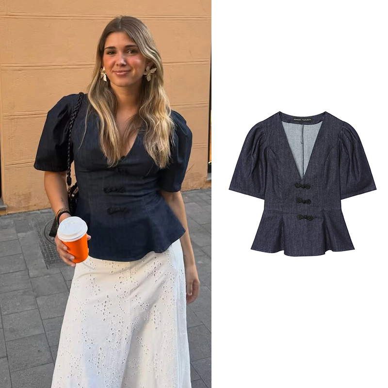 Summer Youth Clothing - Denim Women's Shirts Blouse 2026 Summer