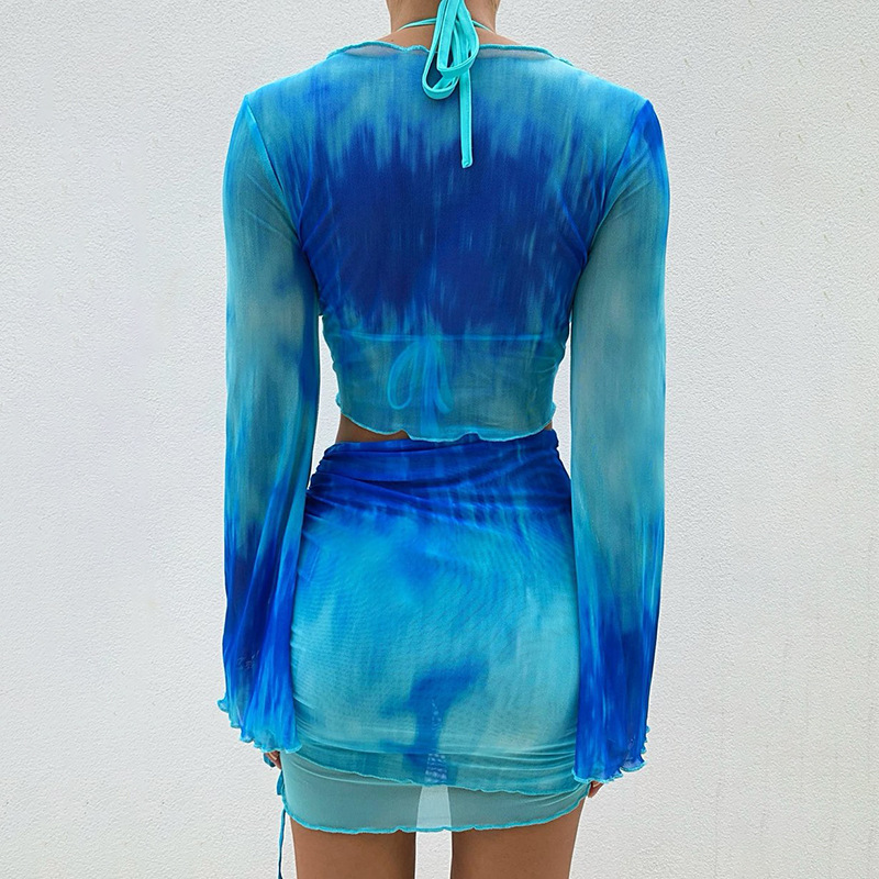 Nsangu Sexy Two Piece Set Blue - Summer Clothing Vacation ulasan dan harga
