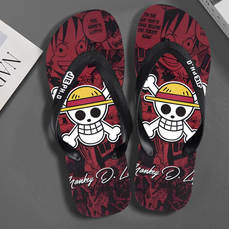 New One Piece anime flip-flops - Summer Clothing Wholesale ulasan dan harga