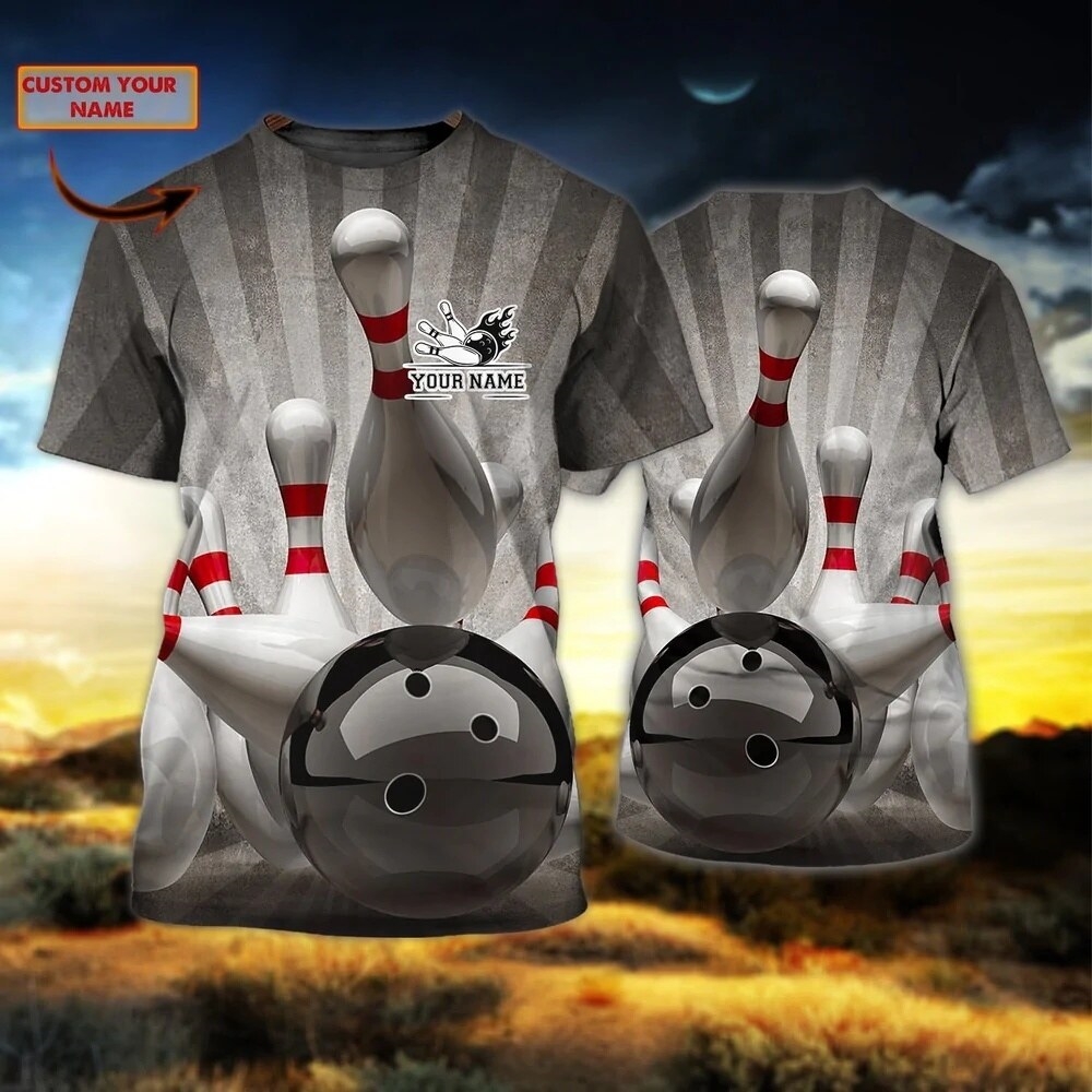 Bowling Personalized Men's T-S - Summer Clothing Name ulasan dan harga