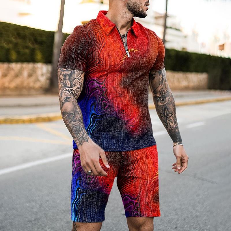 Summer Zipper Polo Shirt Suit  - Summer Clothing For A Beach ulasan dan harga
