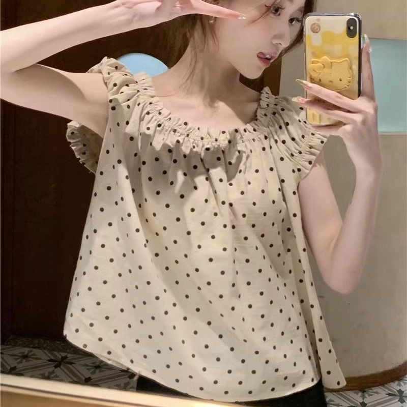 Korean Temperament Polka Dot L - Summer Youth Clothing ulasan dan harga