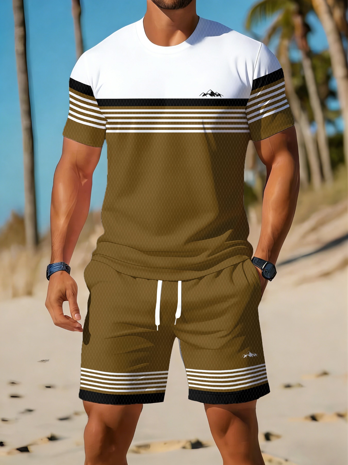 Casual Holiday Beach Men's T-s - Summer Clothing For A Beach ulasan dan harga
