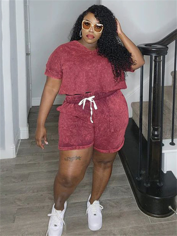 Wmstar Plus Size Two Piece Out - Summer Clothing Wholesale ulasan dan harga
