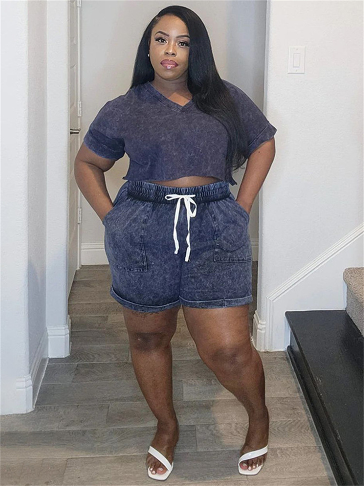 Wmstar Plus Size Two Piece Out - Summer Clothing Wholesale ulasan dan harga