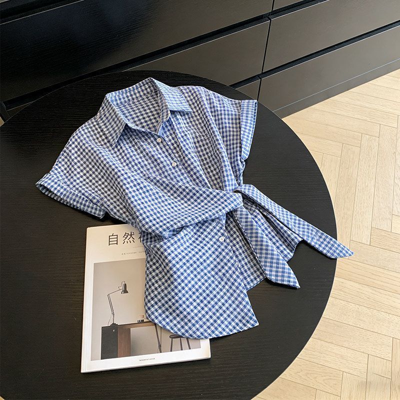 Irregular Plaid Bandage Trend  - Summer Youth Clothing ulasan dan harga