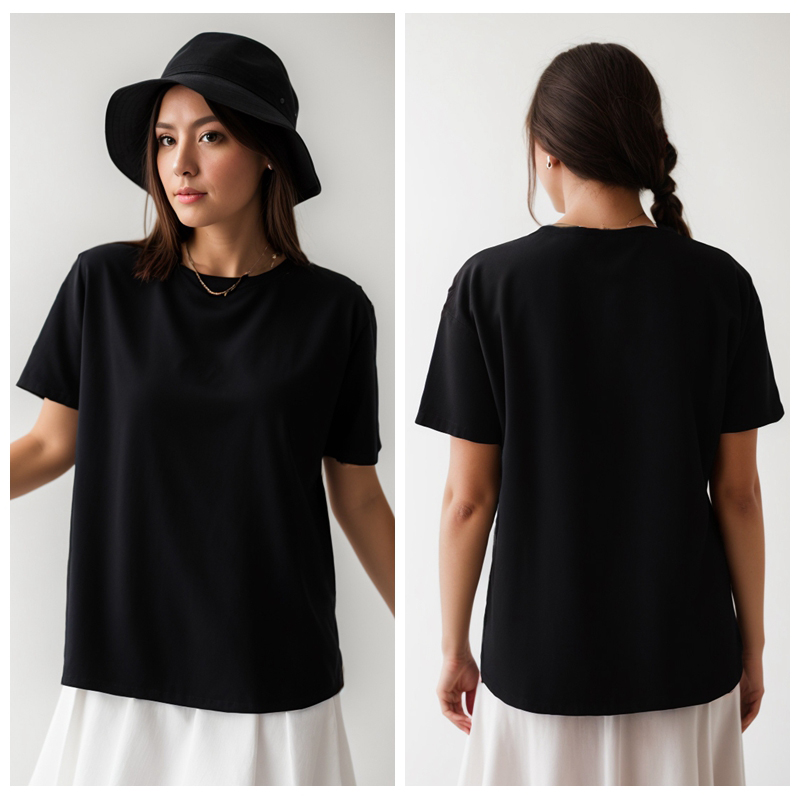 Cotton Plus Size Short Sleeve  - Quality Summer Clothing ulasan dan harga