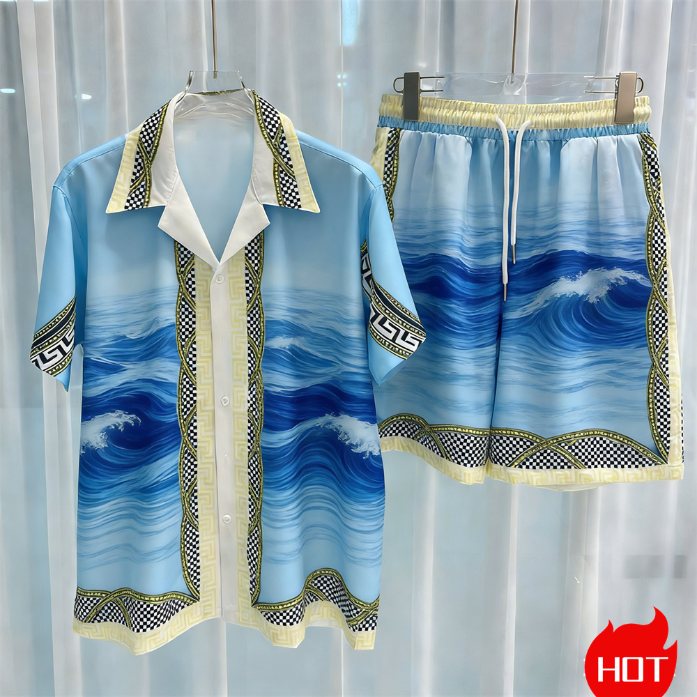 Summer Men's Shirt Sets Plants - Summer Clothing For A Beach ulasan dan harga