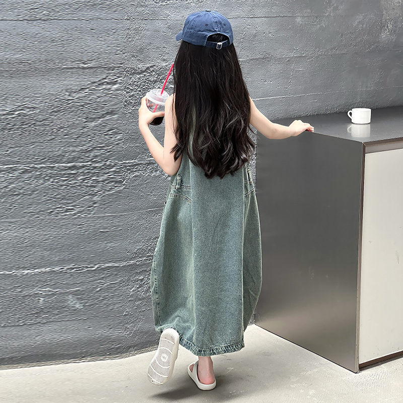 Vintage Blue Children Girls Hi - Quality Summer Clothing ulasan dan harga