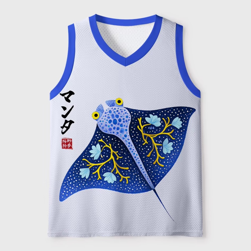 Manta Ray Skeleton Pattern 3D  - Summer Rays Clothing ulasan dan harga