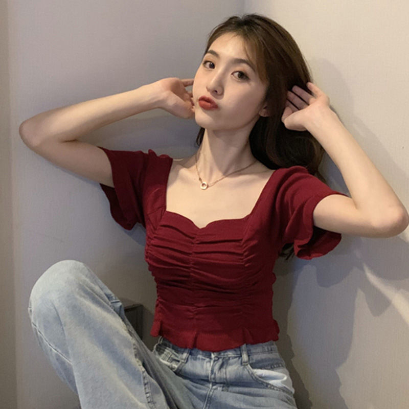 Knitted Fashion Blouse Woman R - Summer Youth Clothing ulasan dan harga