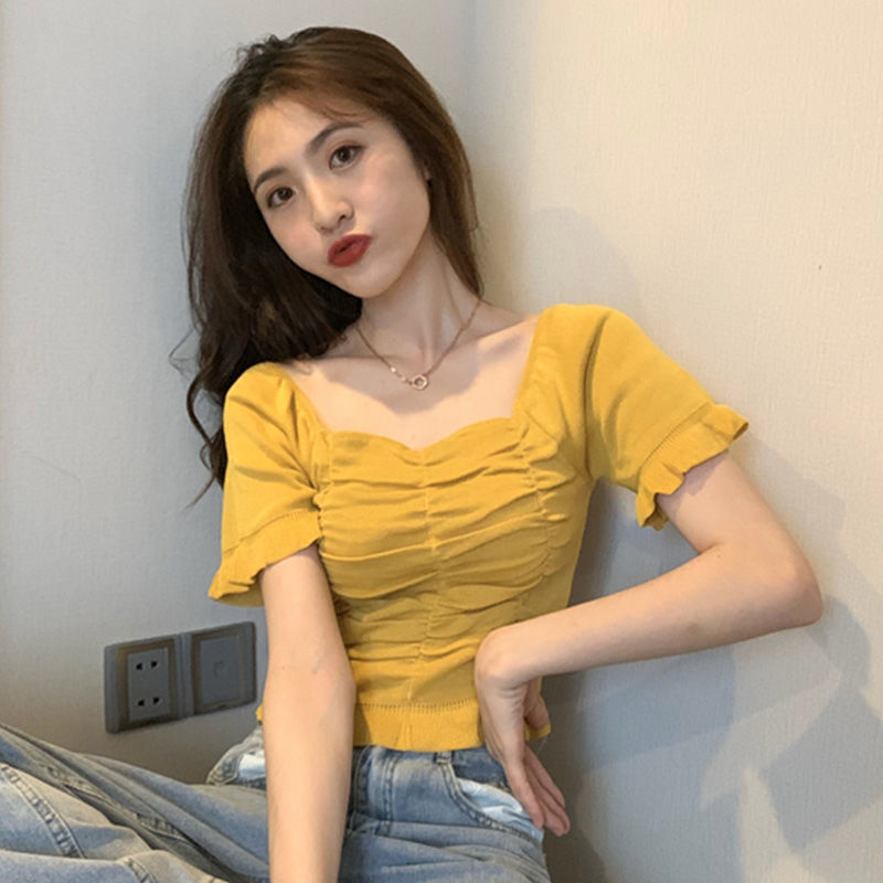 Knitted Fashion Blouse Woman R - Summer Youth Clothing ulasan dan harga
