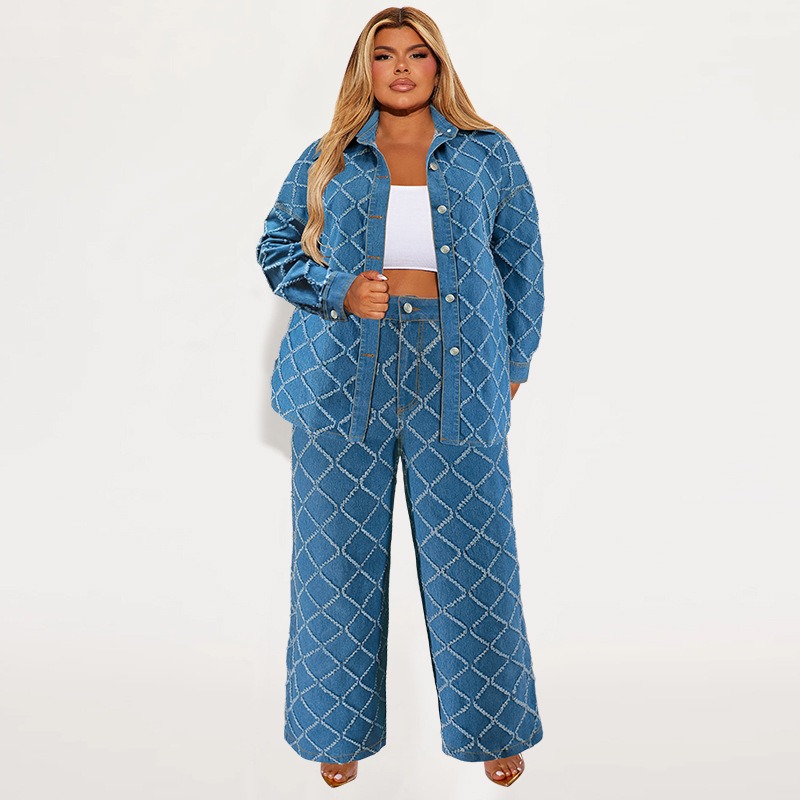 Wmstar Plus Size Denim Two Pie - Summer Clothing Wholesale ulasan dan harga