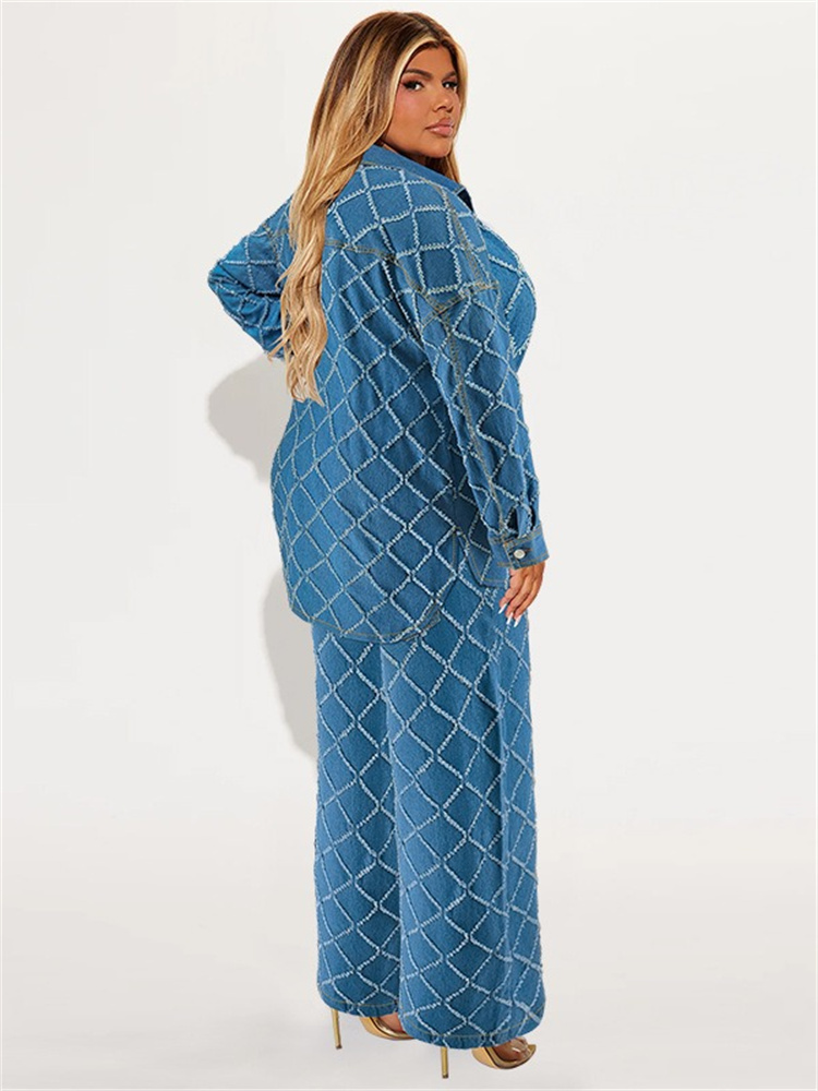 Wmstar Plus Size Denim Two Pie - Summer Clothing Wholesale ulasan dan harga