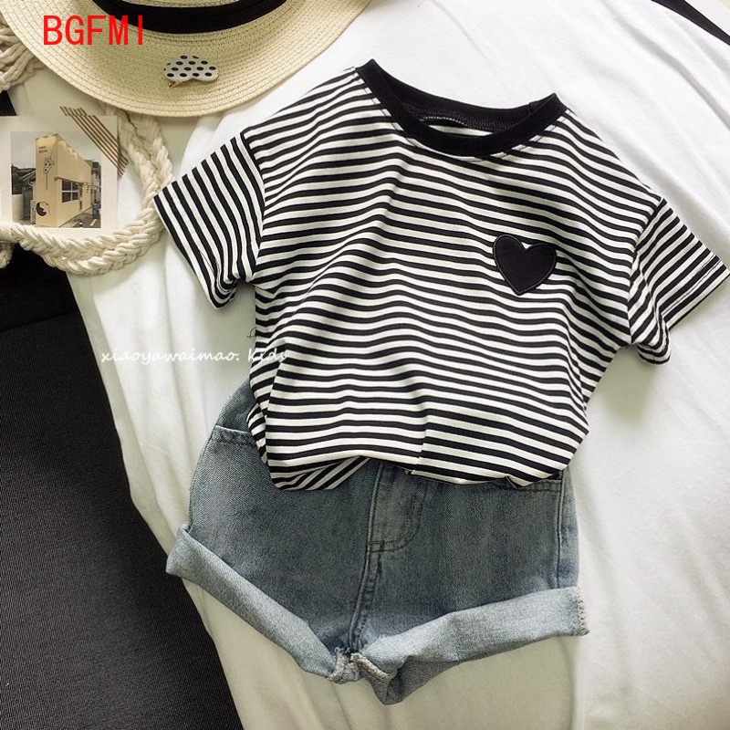 Teens Girls Cotton Striped Sho - Summer Loving Kids Clothing ulasan dan harga